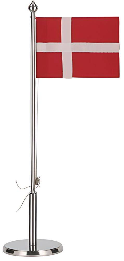 Gense Bordflag H20 cm, Blankt Stål
