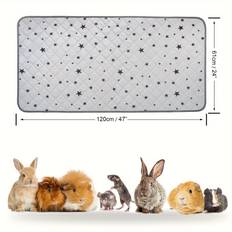 TEMU Guinea Pig Cage Liners - Washable Guinea Pig Pee Pads, Waterproof Reusable & Anti Slip Guinea Pig Bedding Fast And Pee Pad For Small Animals Rabbit Hamster Rat- 24in X 47in