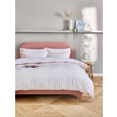 Next Pink/White Slim Stripe Duvet Cover and Pillowcase Set