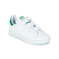 Chaussures de sport à scratch pour enfant stan smith blanc-vert m20607