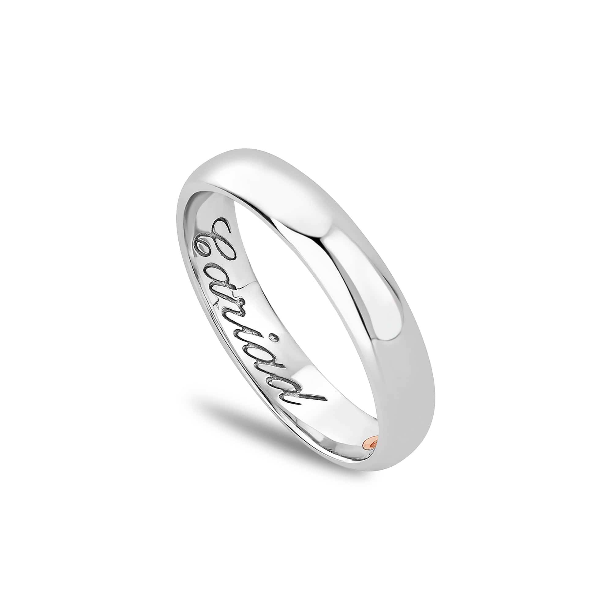 Promises 18ct Solid White Gold 4mm Wedding Ring
