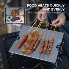 Foldable Camping Table Lightweight Ti BBQ Foldable Campfire Grill Table Perfect Outdoor Adventure