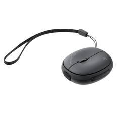 Sanwa Direct miniclip Bluetooth 5 with Mobile Mouse, Ultra-Small, Quiet, Rechargeable, Buttons, Portable, Multi-Pairing Support, Strap, Mouse, Black, svart