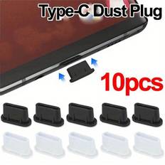 10pcs Type-C Dust Plug USB Charging Port Protector Silicone Anti-Dust Plug Cover Cap Compatible With Samsung Compatible With Xiaomi Phone Dustplug