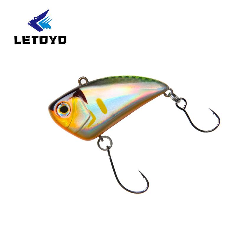 LETOYO Wholesale 3.8g 7.3g 12 Colors Hard VIB Lure With 6# Hooks Metal Sinking VIB Fishing Lures