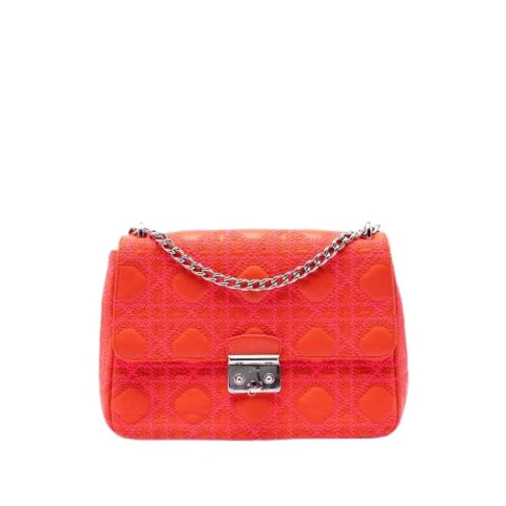 Dior Vintage Pre-owned Vintage Skuldertaske - Vintage - Dame - Rød - ONE SIZE - Uld
