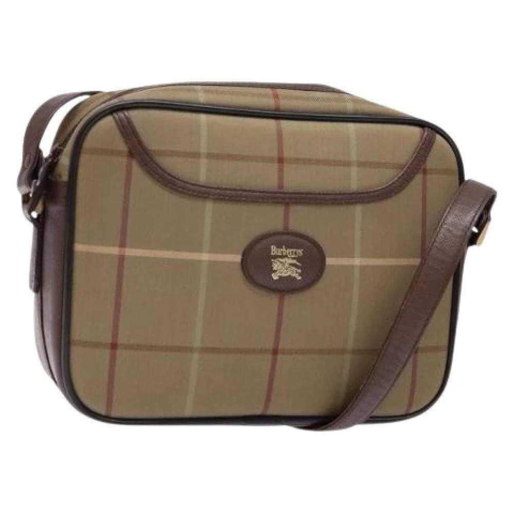 Burberry Vintage Pre-owned Canvas Skuldertaske - Vintage - Dame - Beige - ONE SIZE - Uld