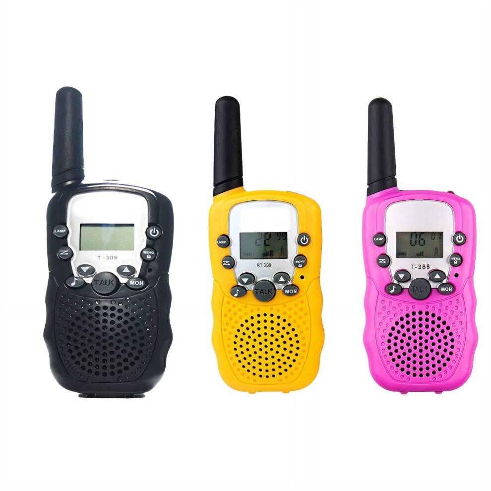 Walkie-talkies til børn, 3-pak, genopladelige, klare farver