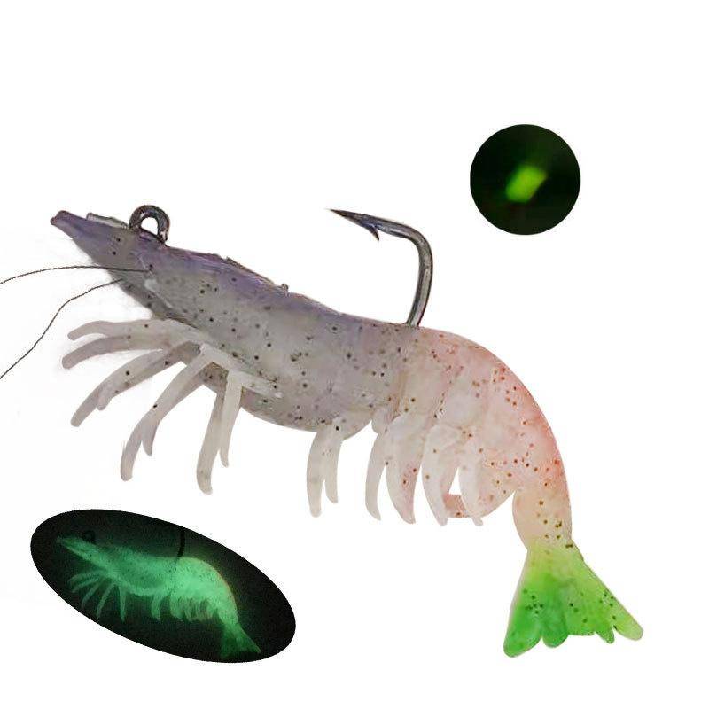 Förriggade Fiskejiggar Supertåliga Tpe Bassfiskedrag, Välgjorda Livslika Mjuka Räkor Kräftor Swimbait, Weedless Marshsw