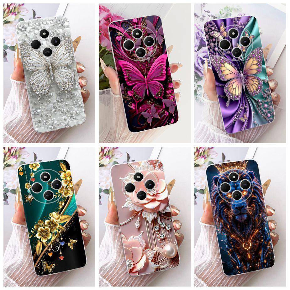 För Xiaomi Redmi 14C Fodral Vackert Fjärilsmålat Skydd Mjukt Silikon Telefonfodral För Xiaomi Poco C75 PocoC75 Redmi 14C Skal black