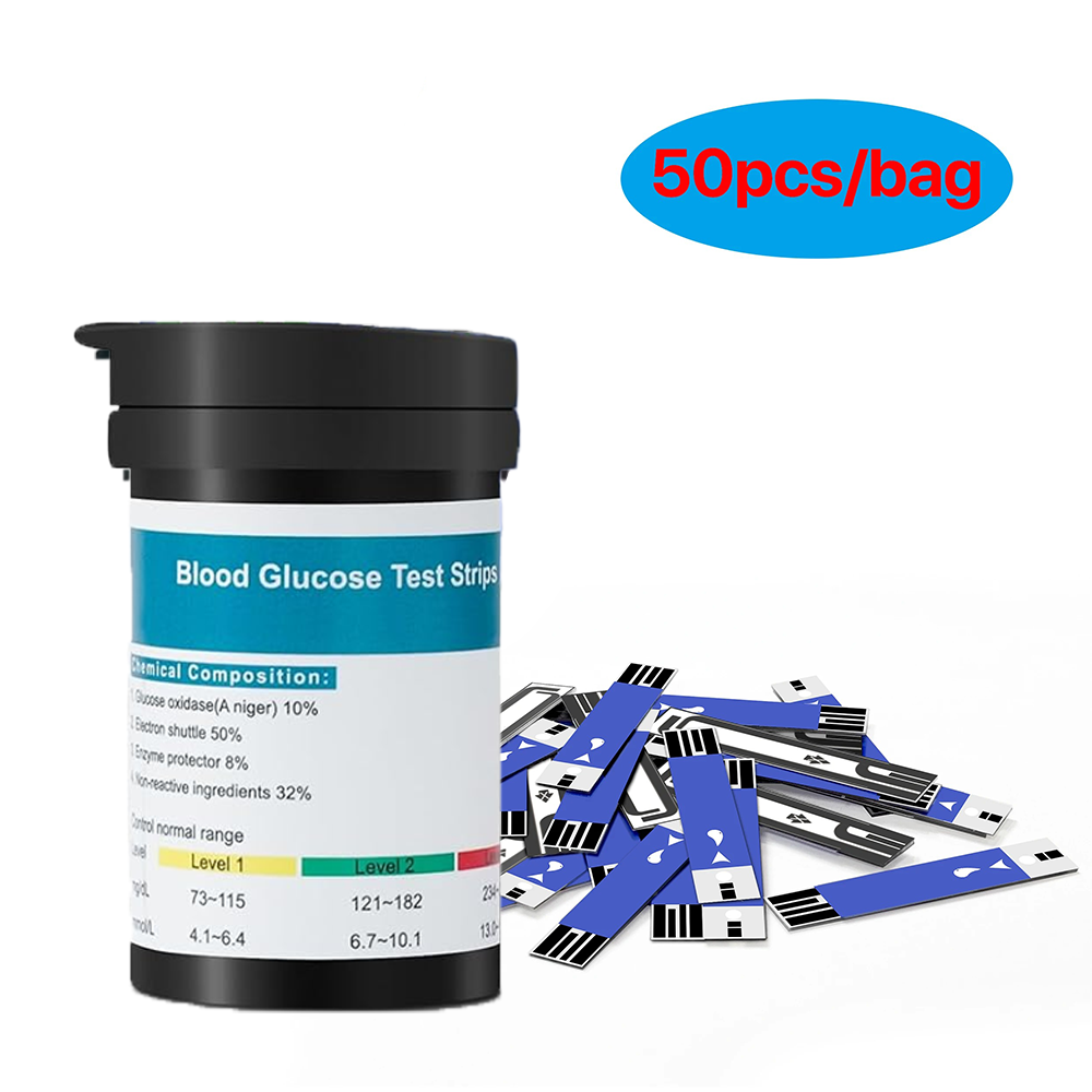 50Pcs Blood Glucose Test Strips/Lancets For G-425-3/G-425-2/G-425-1/G-427B Glucosemeter Blood Sugar Testing Papers Blood Collect