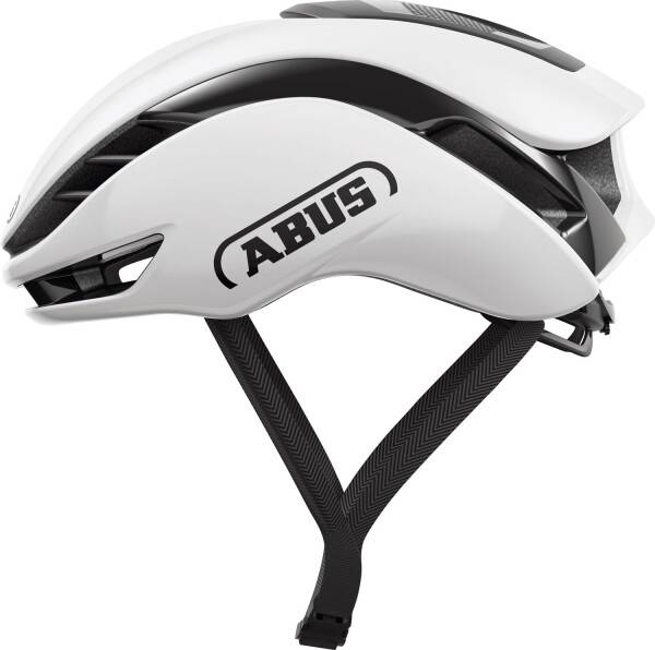 ABUS GameChanger 2.0 cykelhjälm shiny white - Hjälmstorlek 54-58 cm - Hvid,Sort