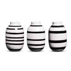 Kähler Omaggio Vase miniature sort 3 stk. (12800) - Køb her