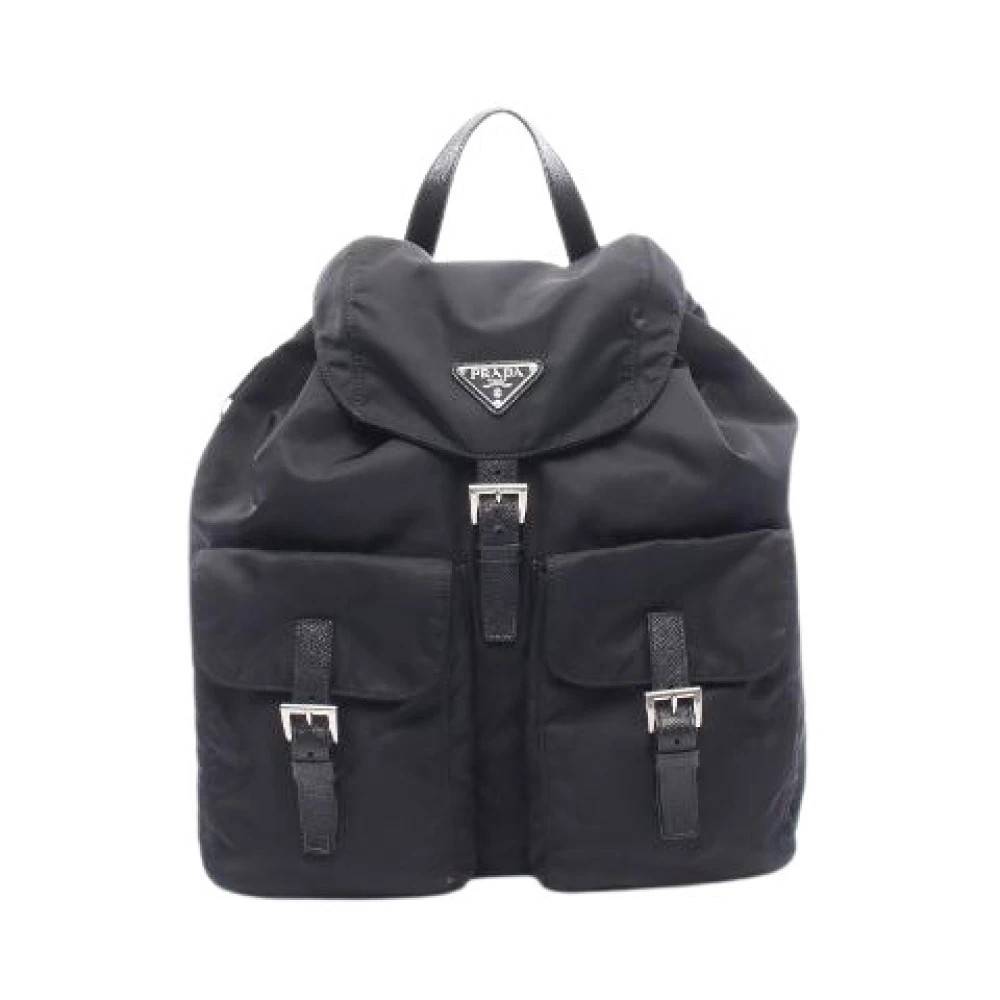 Prada Vintage - Pre-owned Re-Nylon Läder Ryggsäck Vintage - Herr - ONE Size - Läder