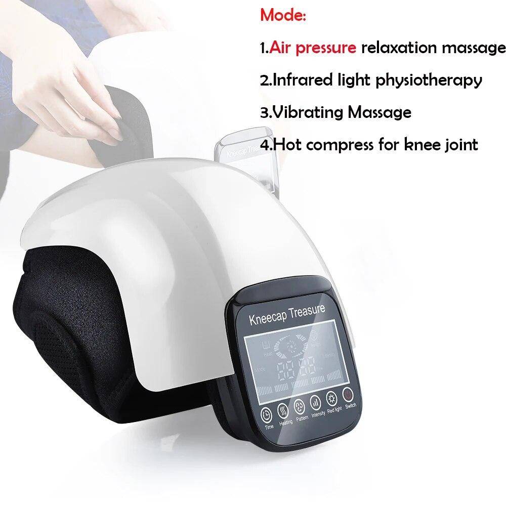Elektrisk uppvärmning Knä massager Lufttryck Vibration Massager Armbåge Ben Led Infraröd terapi Artrit Stöd för smärtlindring france elfben