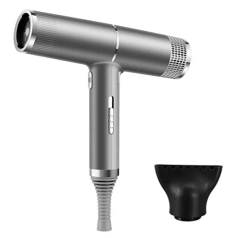 Professional Hair Dryer Infrared Negative Ionic Blow Dryer Hot Cold Wind S - Gray Version 01 / UK Plug