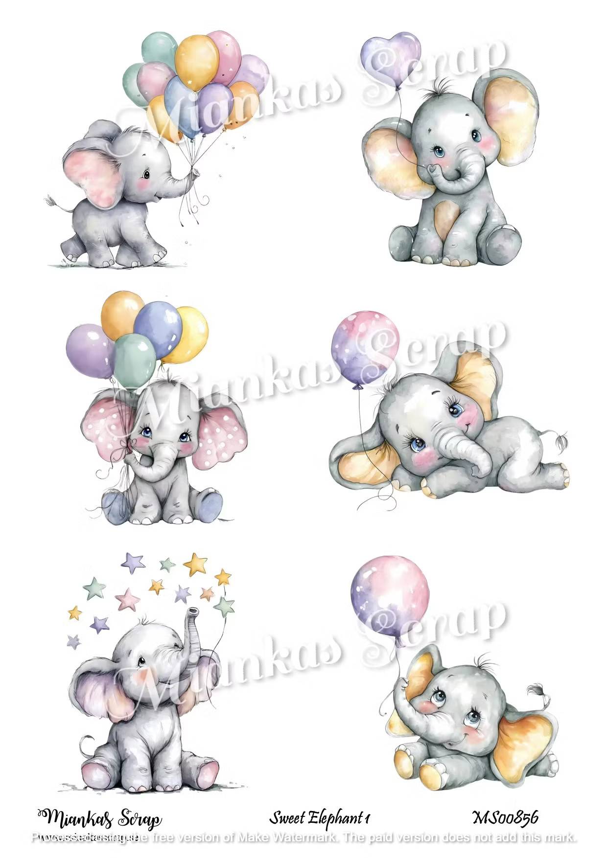 Miankas Scrap klippark - Sweet Elephant 1