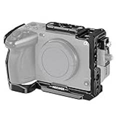 NEEWER FX3/FX30 Cage kamerabur med HDMI-kabellampa, NATO skena, 3/8 tum ARRI positioneringshål, 1/4 tum gänga kompatibel med Sony FX3 FX30 original XLR-handtag, kompatibel med DJI RS2 RS3 Gimbal,
