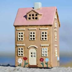 Ib Laursen House for Tealight Nyhavn Flowers and Light Pink Roof