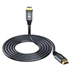 4K HDMI-kabel 15M, Twozoh hög hastighet 18 Gbps HDMI 2.0-kabel, flätad sladd HDMI-kabel kompatibel med PS5, PS3, PS4, PC, projektor, HDTV, Xbox