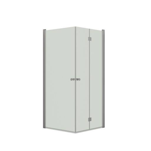 Dansani Match hörndusch, modell A+B, 79x79 cm, klart glas, satin profil