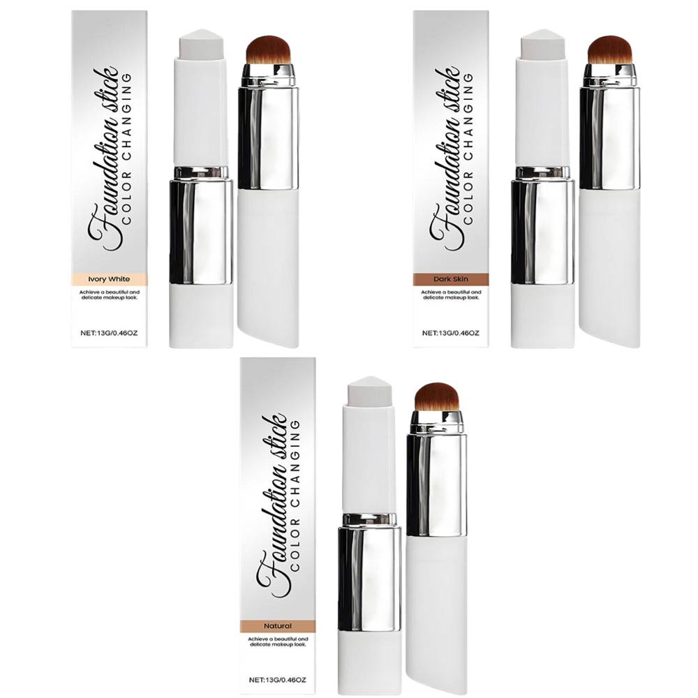 Korean Color-changing Foundation Stick Lightweight Moisturizing High Coverage Concealer Natural Base Makeup For All Skin Types