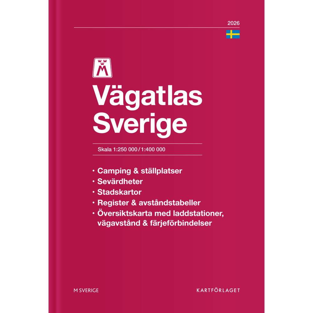 Kartförlaget M Vägatlas Sverige 2026 (bok, flexband)