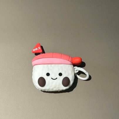 1 st japansk stil söt sushi 3D-format hörlursfodral kompatibelt med Airpods5 Apple Airpods4 Pro3/Pro2 2:a/3:e generation, nytt mjukt silikonskyddsfodr - Multifärgad (Apple AirPods 3,Apple AirPods Pro 2,Apple AirPods 4,Apple AirPods Pro 3,Apple AirPods 5)