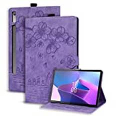 Succtopy Skal för Lenovo Tab P11 Pro 2nd Gen 11.2 Inches 2022,Ultra Slim PU Skyddande Tablett Cover,Hölje med stativfunktion för Lenovo Tab P11 Pro 2nd Gen 2022 TB132FU/TB138FC,Violett