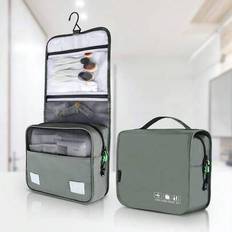 Toiletry Bag With Hanging Strap â Lightweight, Water-Resistant Travel Organizer For Essentials For School Bag Organizer Back To School Supplies Bath - Dark Grey