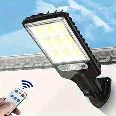 1 st solcellslampa för utomhusbruk, gårdslampa med mänsklig sensor, fjärrkontroll, 72 COB vägglampa för gångväg, uteplats, garage, korridor - Multifärgad (72COB)