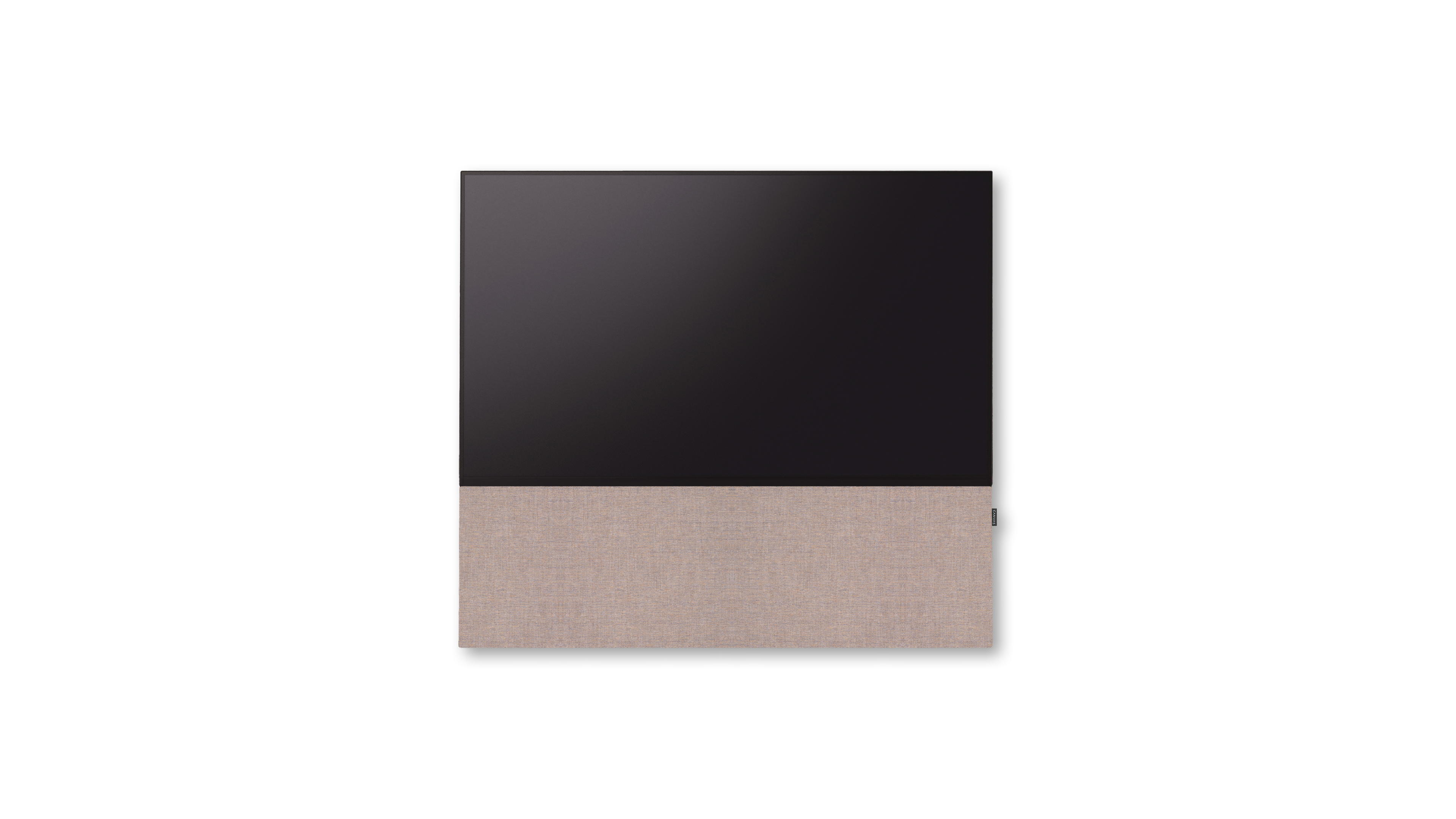 Canvas Soundbar med kvadrat højttaler stof "Milled Ochre" - 77".