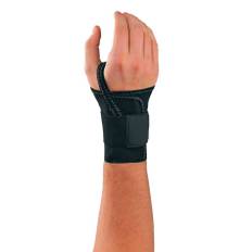 Håndledsstøtte med strop ved tommelfingerstøtte samt velcrolukning, hurtig nem 3 trin lukning og åbning (Anti lugt behandlet )