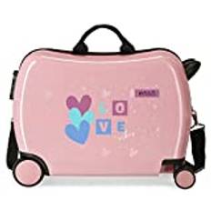 Enso Love Vibes Barnresväska Rosa 50 x 38 x 20 cm hård ABS sidokombinationslås 34 L 1,8 kg 4 hjul handbagage, rosa, en storlek, barnresväska, Rosenröd, Talla Unica, barnresväska
