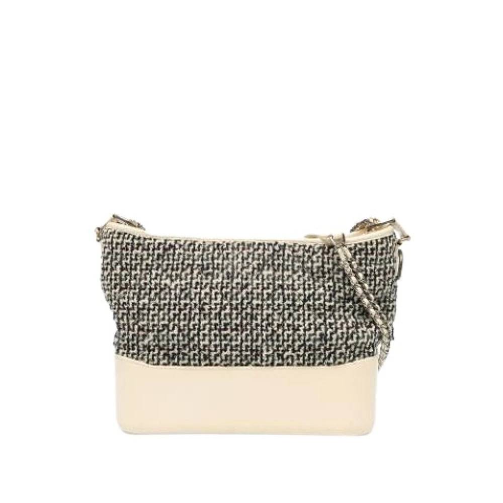 Chanel Vintage Pre-owned Gabrielle Crossbody Taske - Vintage - Dame - Beige - ONE SIZE - Uld