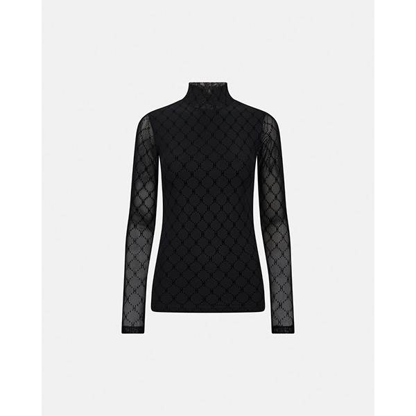 HYPE THE DETAiL mesh high neck - Black