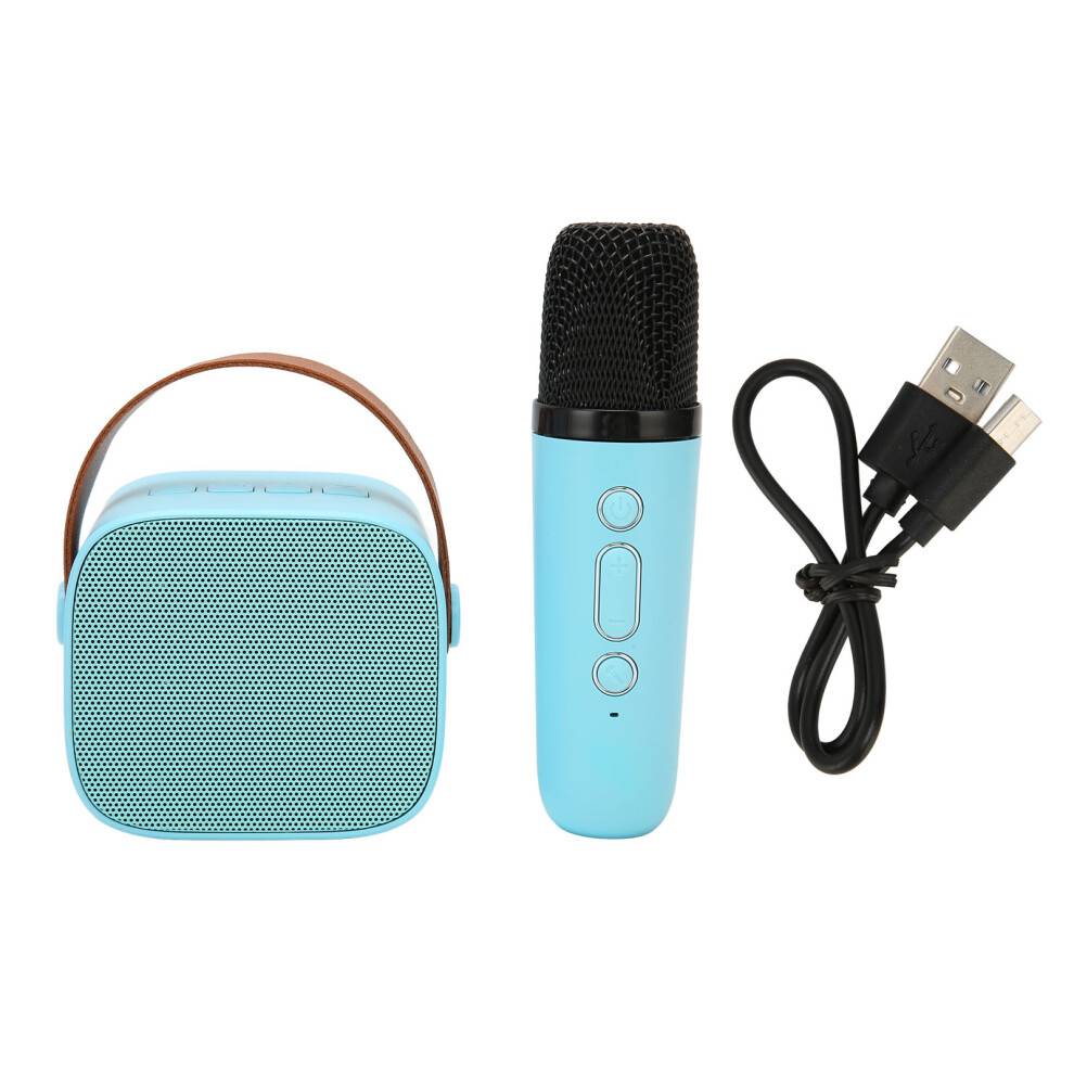 Mini Bluetooth Karaoke-maskine til børn, trådløs mikrofon, karaoke-enhed med TWS-funktion, stænktæt kabinet og LED-lyseffekter, ideel til sang