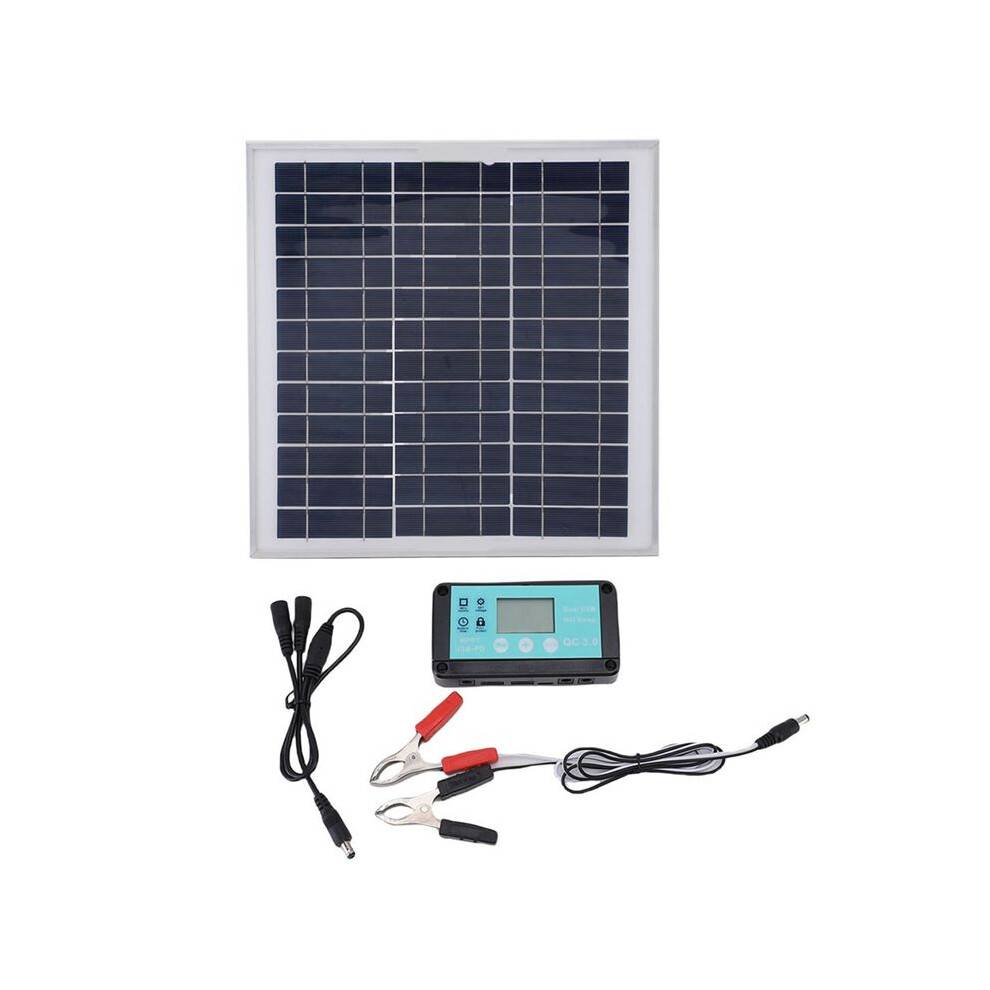 100W 12V Solar Panel Kit with Charge Controller MPPT Aluminum Solar Panel for Outdoor RV Camping Boat Trailer System