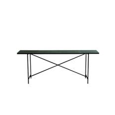 HANDVÄRK Furniture Console Black Frame Green Marble