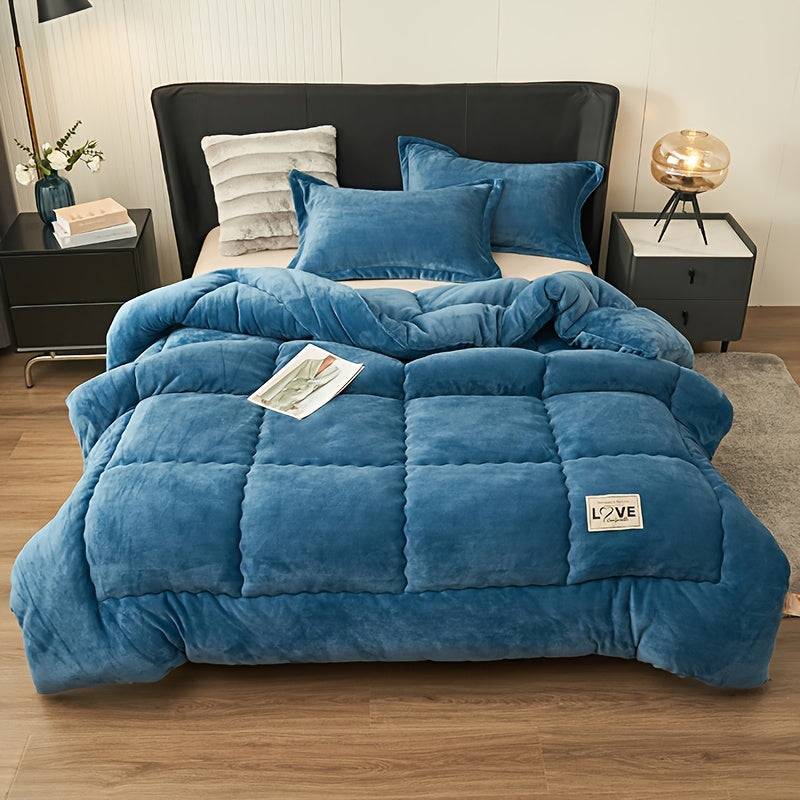 Luxe Melkfleece Vintertäcke för Optimal Komfort - Mjölk fleece kärna - Blå / 150cm*200cm