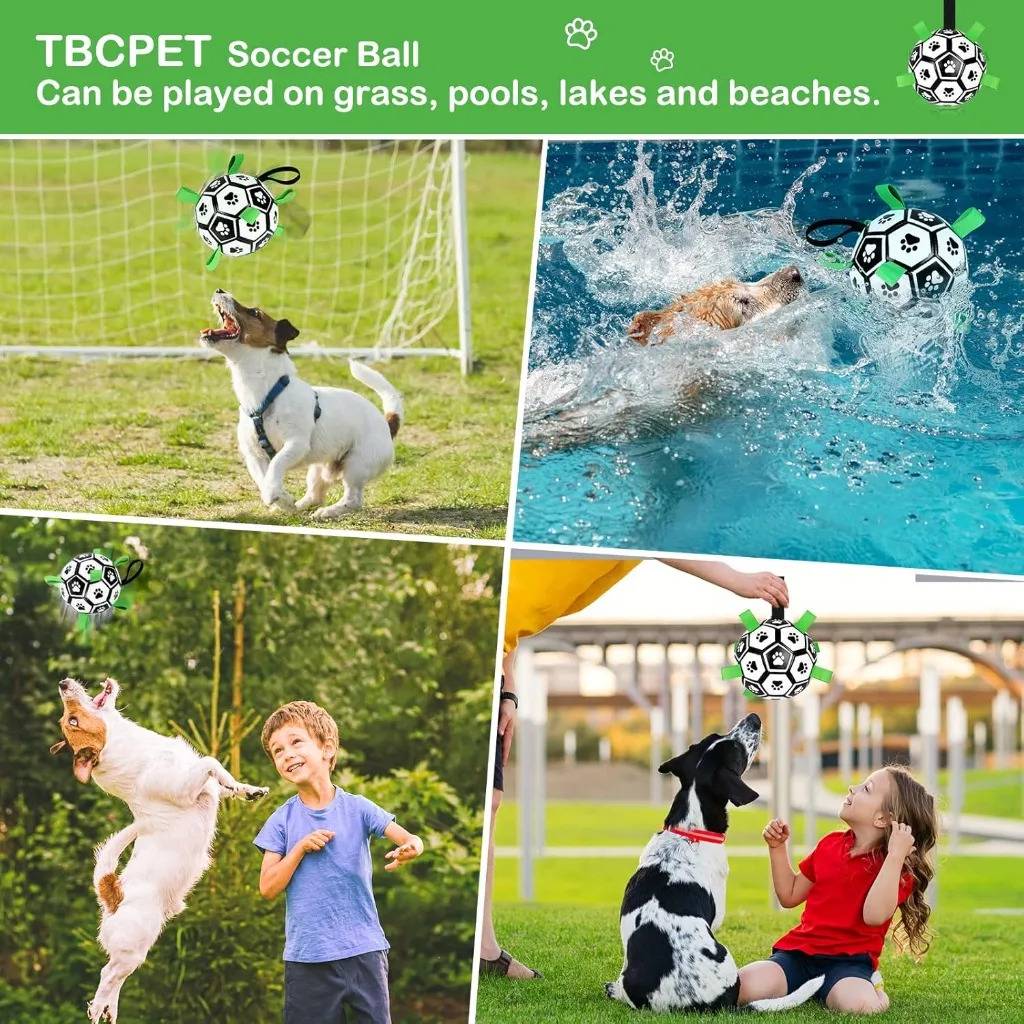 Pet Dog Outdoor Soccer Ball Chew Toy for Training Exercise Play Self Entertainment Durable Bite Resistant Puppy Toy