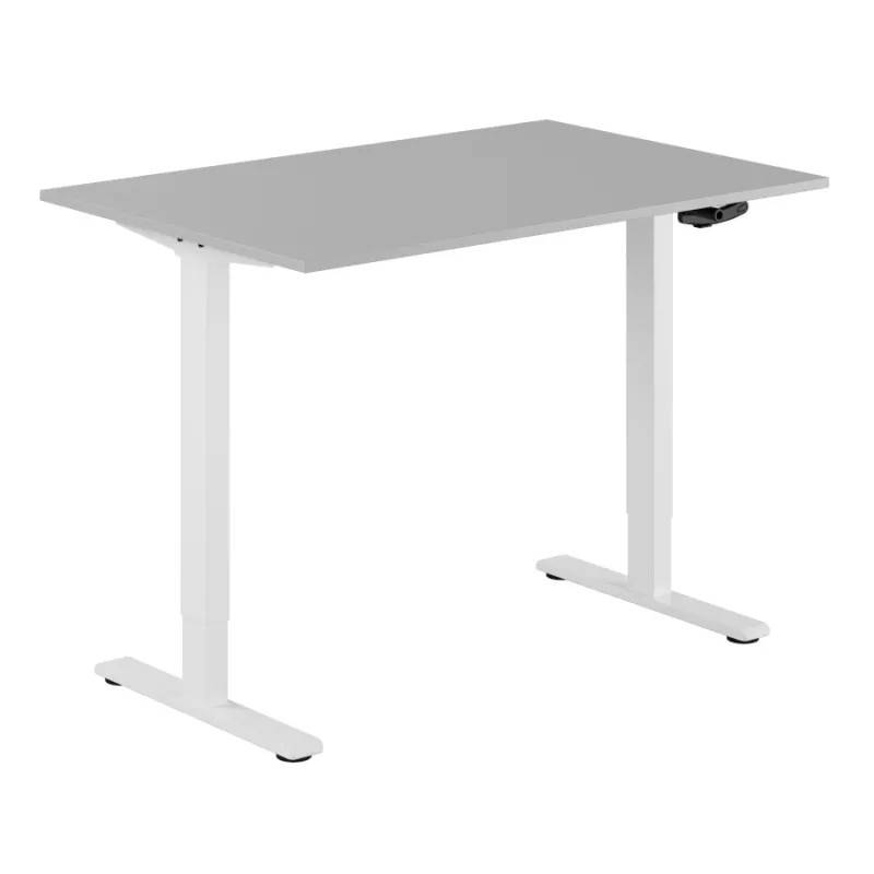 Up & Down Eco skrivbord höj/sänkbart vev - flera storlekar/färgval (140x70 cm, Vit, Grå)