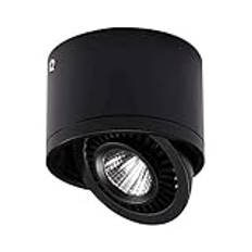 Robust nordisk enkel 5W svart och vit roterbar spotlight med ett huvud, kommersiell belysning Vägglampa Downlight Free to Open LED inomhus taklampa fri justering vinkel takljus taklampa