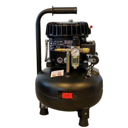 KGK olieholdig kompressor, støjsvag, 8 bar, 0,5 HK, 15 liter