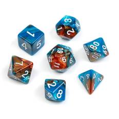 TÃ¤rningsset - Marble Series: Blue & Brown (DAMS014)