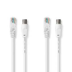 Coax & CAT6 Combi Cable | IEC (Coax) Han / RJ45 Han | IEC (Coax)