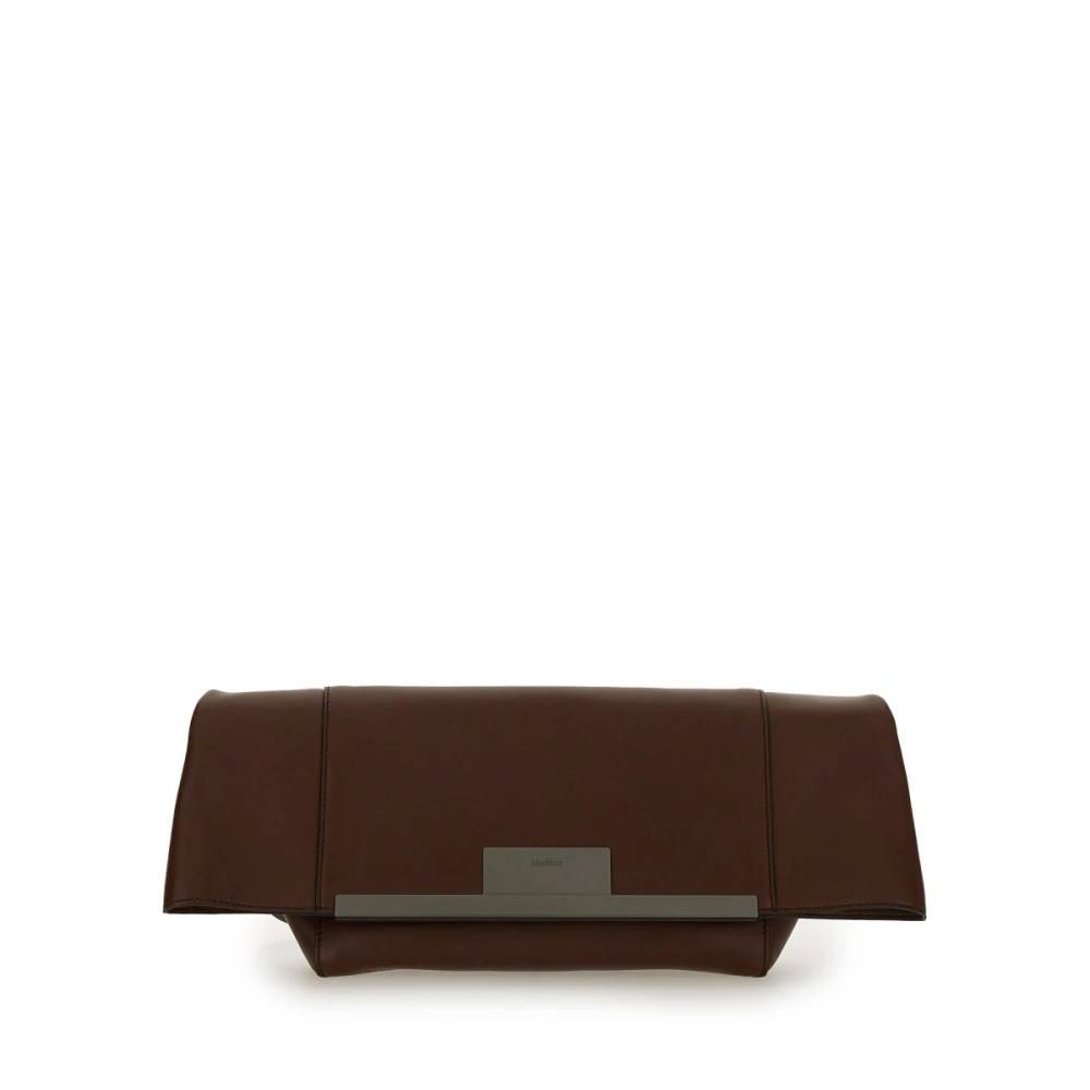 Max Mara Clutch Clasp Medium - Tasker - Dame - Brun - ONE SIZE - Uld