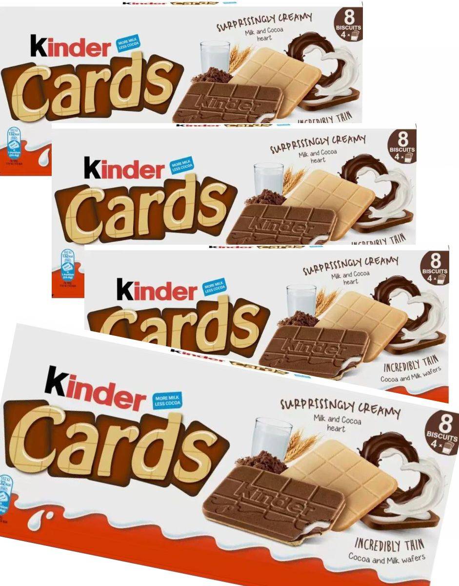 20 Stk 5-Pack Kinder Cards - Kiks med Kinderschokolade - Hel Kasse