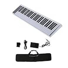 61 Nyckel Digital Piano, Hem Elektronisk Musik Keyboard Portabla 128 Toner Blåtand MIDI Piano Keyboard LED Digital Tube Display med Pianoväska, Usb/Uppladdningsbart Batteridrivet