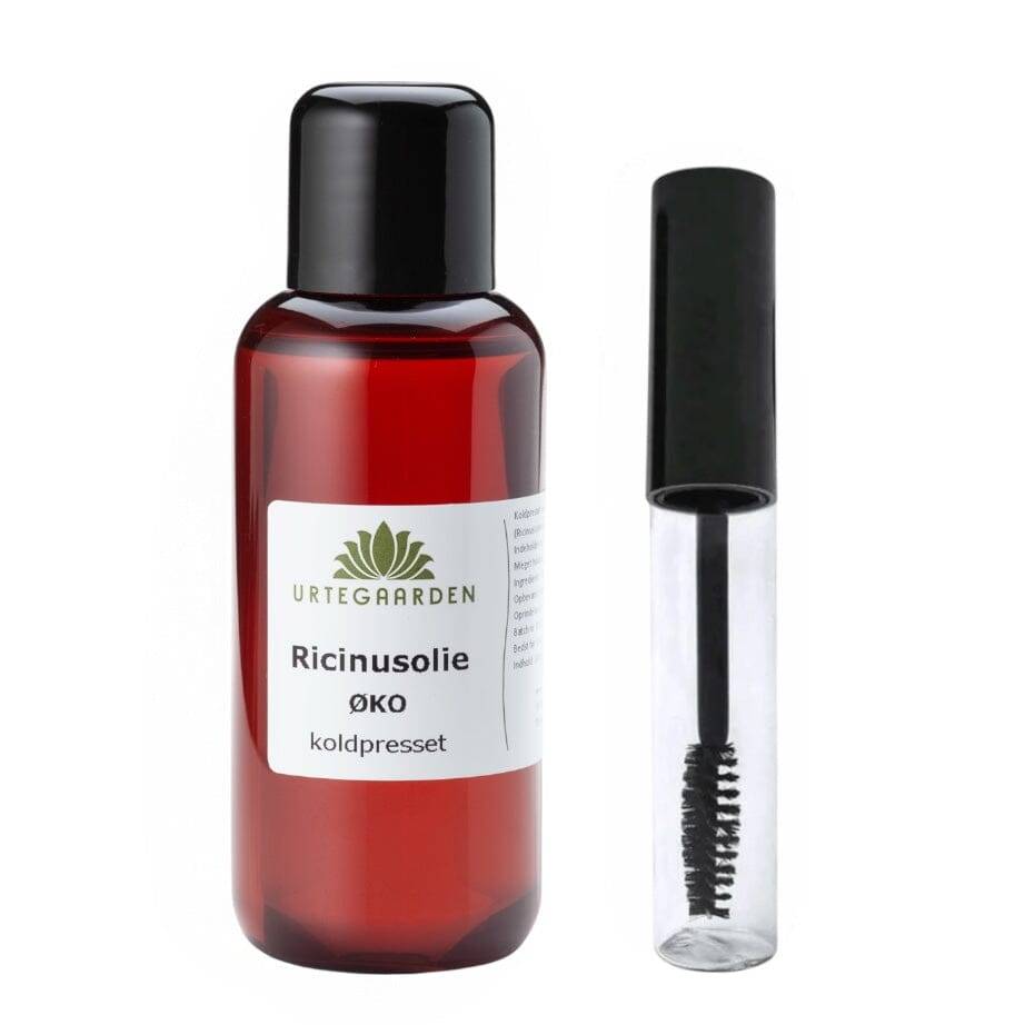 Castor oil + applikator ( Lange vipper og fyldigere bryn ) Urtegaarden